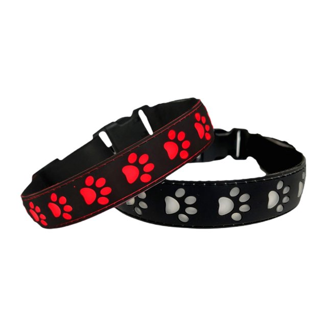 Collier Lumineux pour Chien avec Charge USB 3D - Plastique, 7 Couleurs RGB, Charge Rapide USB, Réglable, Réfléchissant, Sécurité Nocturne