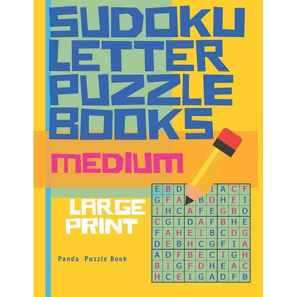 Sudoku Letter Puzzle Books - Medium - Large Print : Sudoku with letters -Brain Games Book for Adults - Logic Games For Adults (Paperback)