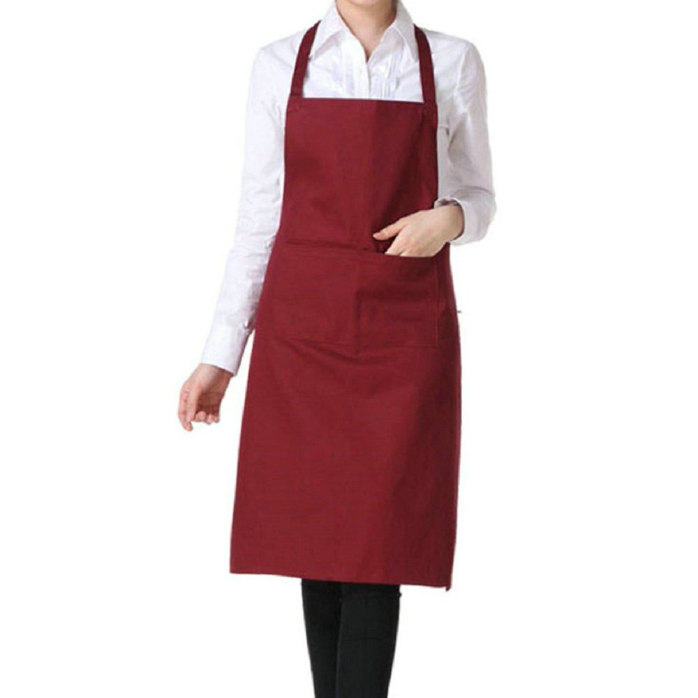 NK HOME Apron Soild Color Apron Adults Women Men Party Cooking Apron