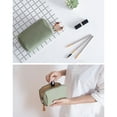 thumbnail image 2 of Solid Color Cosmetic Bag Makeup Case Waterproof Pouch Travel Fashion Large Capacity Handbag Multifunctional for L/Green, 2 of 9