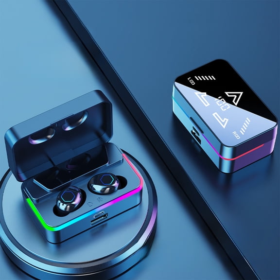 YZEGDCH Wireless Earbuds Wireless Earphones with Noise Cancelling 60H Playback Bluetooth 5.4 Headphones IPX7 Waterproof in-Ear Ear buds with Mic for TV Smart Phone Laptop Computer Sports (Saved)