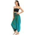 thumbnail image 2 of Combinaison Harem Boho Taille Smockée en Rayonne 2 en 1 pour Femmes, 2 of 6