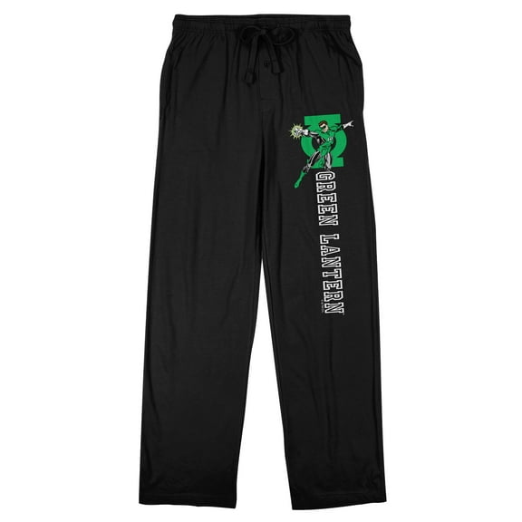 Green Lantern Men's Black Sleep Pants-Medium