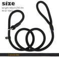thumbnail image 4 of CNKOO Dog Slip Rope Leash Dog Training Leashes Adjustable Pet Leash Climbing Nylon Rope Dog Leash 4.6ft/140cm Long for Medium/Large Dog Walking (Black), 4 of 8