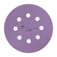 thumbnail image 4 of 5 Pack 5-Inch Purple Sanding Discs 60 Grits 8 Hole Hook & Loop Professional Aluminum Oxide Sandpaper, 4 of 6