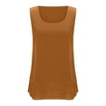 thumbnail image 5 of Sawvnm Womens Sleeveless Tank Top Loose Fit Summer Blouse Casual Scoop Neck Flowy Layered Shirt Lightweight Breathable Solid Color Tunic Top for Daily Wear Vacation Beach, 5 of 9