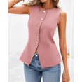 thumbnail image 4 of Chaleco BTFBM Blazer de verano sin mangas para mujer rosa talla M, 4 of 6