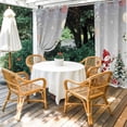 thumbnail image 4 of Outdoor Curtains for Patio Waterproof, Gray Snowman Christmas Outdoor Privacy Panels Grommet, Xmas Tree Coastal Snowflake Starfish Blackout Outside Curtains for Porch/Cabana 54"x84", 2 Panels, 4 of 8