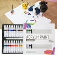 thumbnail image 1 of Acrylic Paint Set, Long Lasting Nontoxic Acrylic Paint Pigment  For Acrylic Painting, 1 of 8