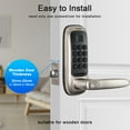 thumbnail image 4 of Keyless-Entry Fingerprint Smart Door Lock: Electric Door Knob, Biometric Handle, App Control, Delayed Auto Lock, Waterproof, Square Fingerprint Module, Emergency Power Interface, For Winter, Humid, 4 of 10