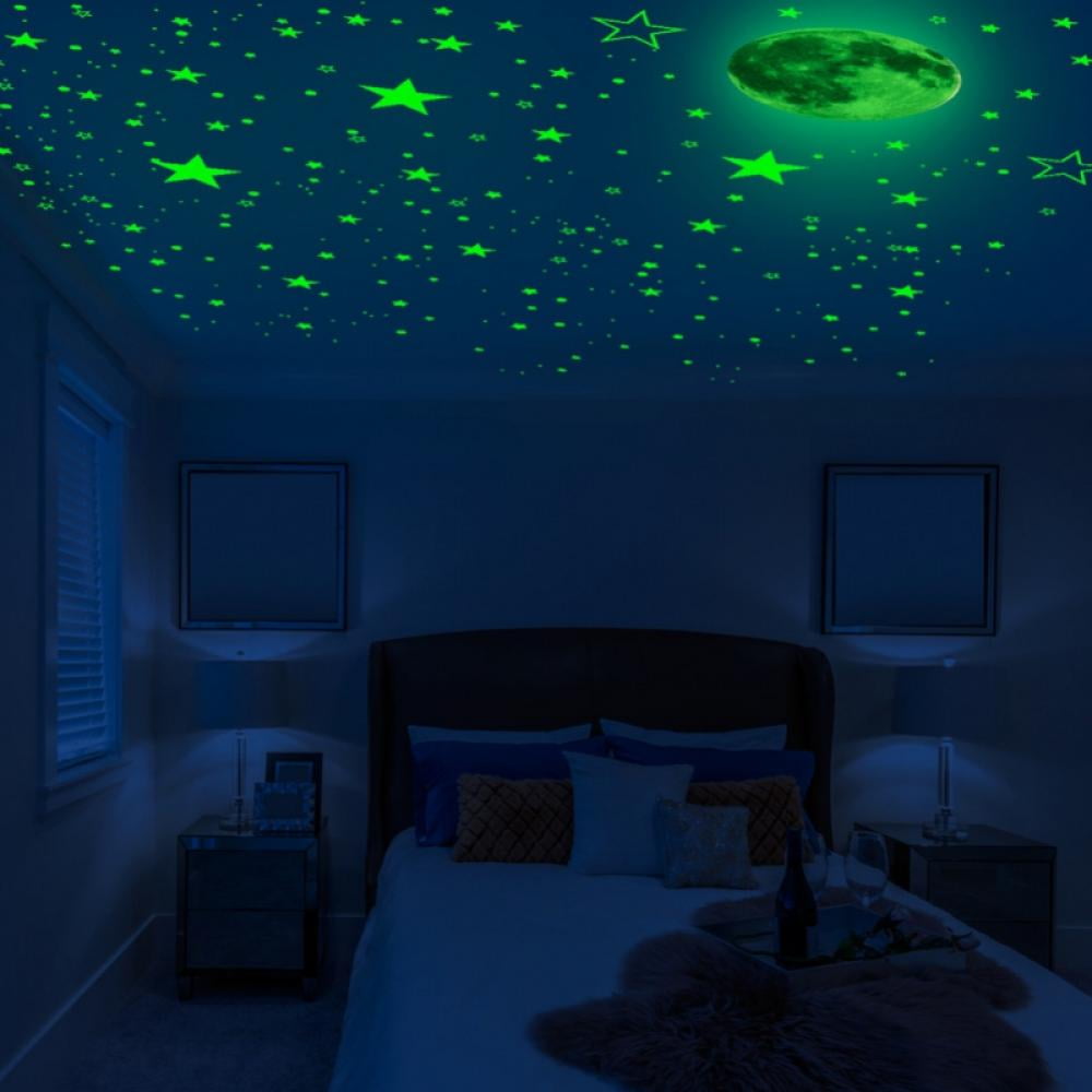 Leonard 1049 Pcs Glow in the Dark Stars, Glow in the Dark Stickers, Glowing  Stars for Ceiling, Star Wall Decals Solar System Space Galaxy Planets Wall  Stickers for Kids, Girls Boys Room
