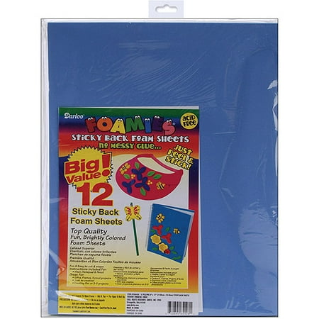 darice foamies sticky back foam sheets fashion colors 12