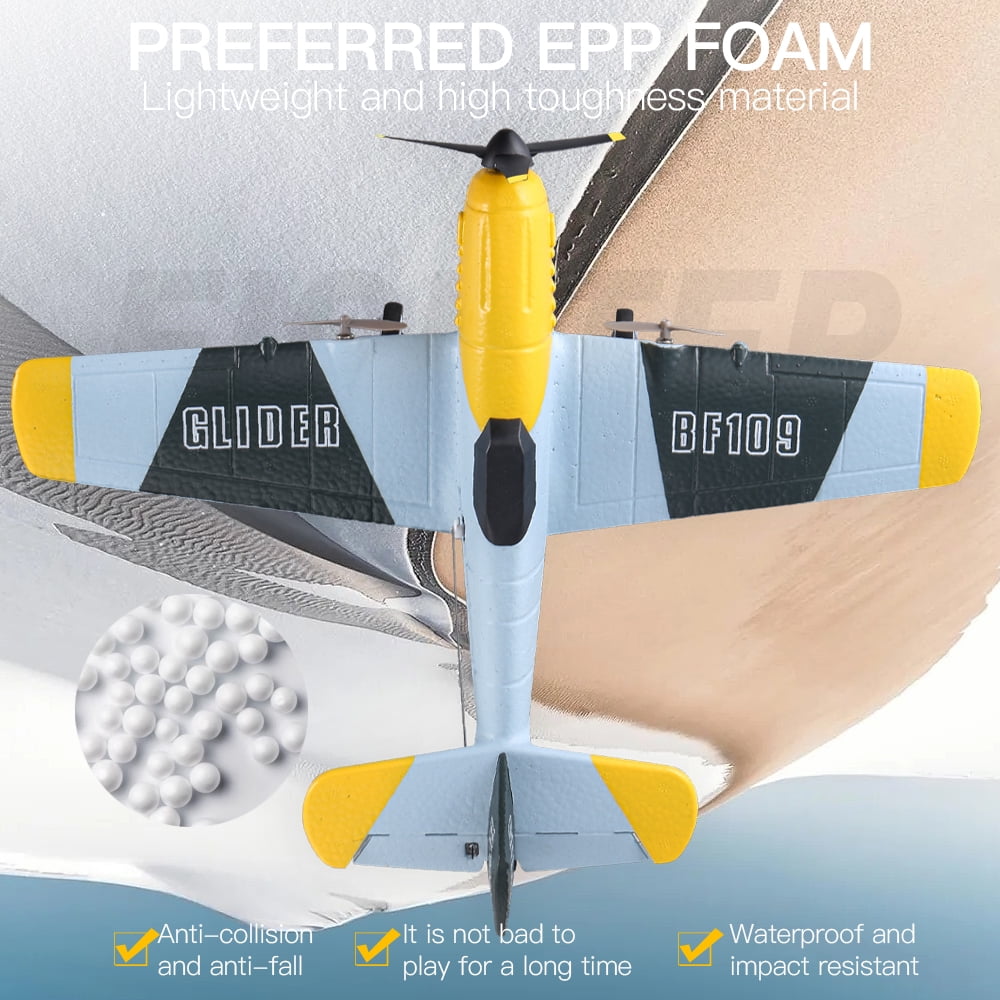 2.4G Remote - Controlled Z61 BF109 Fighter Fixed - Wing RC Airplane, Beginner - Friendly, Durable EPP Foam