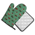 thumbnail image 2 of Bingfone Christmas Dachshund Print Oven Mitts Pot Holders Set 2 PCS for Kitchen for Cooking Grilling Baking BBQ Pot Holders Cook Essentials, 2 of 7