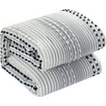 thumbnail image 3 of Nanshing Betty 7 Piece Boho Chic Stripes Comforter Set, Blue, Queen, 3 of 7