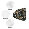 thumbnail image 3 of Pofeuu Flower Butterfly Print Beanie Hat for Men Women Knit Winter Hat Warm Cuffed Skull Beanie Slouchy Soft Unisex, 3 of 6