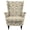 Light Yellow, variant on HonorHut Wing Back Chair Covers Printed Armchair Seat Cover Stretch Wing Chair Slipcover Universal Washable Furniture Protector with Elastic Bottom Pink Purple