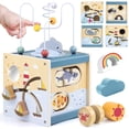thumbnail image 1 of Juguete Montessori de madera Activity Cube Airlab para niños de 1 a 3 años, 1 of 9