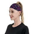 thumbnail image 4 of Wukai Purple Butterfly Sports sweatband,Men & Women Sweatband Headband for Running, Cross Training, Racquetball, Working Out, 4 of 7