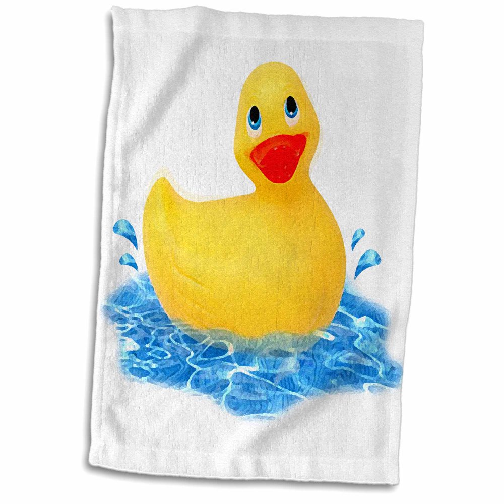 3dRose Rubber Duck Towel, 15 by 22inch
