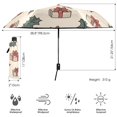 thumbnail image 3 of FORMRS Travel Umbrella Folding Auto Open Close Windproof Rain UV Protection, Beige Christmas Gift Pattern, 3 of 8
