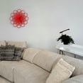 thumbnail image 6 of Ardeola - Rings Red - 23.5 in Classic Traditional Simple Wall Clock, 6 of 9