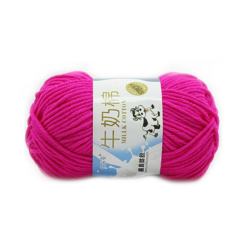 50g Milk Cotton Yarn Cotton Chunky Hand-woven Crochet Knitting Wool ...