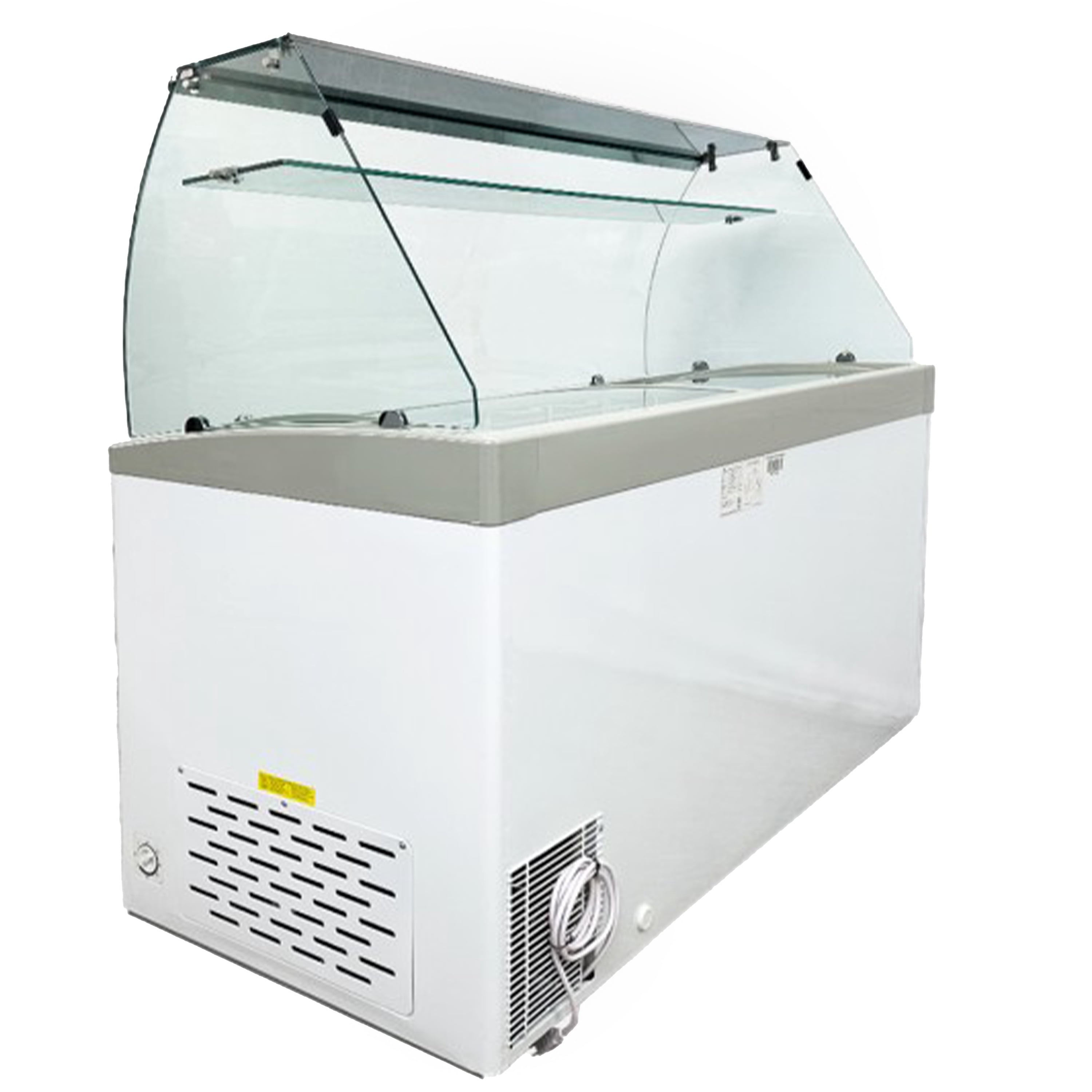 61 in. Gelato Cabinet Freezer with Flat Sneeze Guard,  16 Cu.Ft. Ice Cream, Popsicle, Gelato Freezer