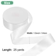 thumbnail image 3 of White Satin Ribbon 50 Yards 1-1/2" Wide Polyester Fabric Ribbon DIY Decoration, 3 of 7