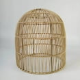 thumbnail image 2 of pitrice Rattan Lamp Shade Rattan Chandelier Lampshade Light Fixture Cover Art Craft 25cmx26cm, 2 of 8