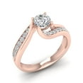 thumbnail image 2 of 3/4ct TDW Diamond 14k Rose Gold Bypass Ring, 2 of 4