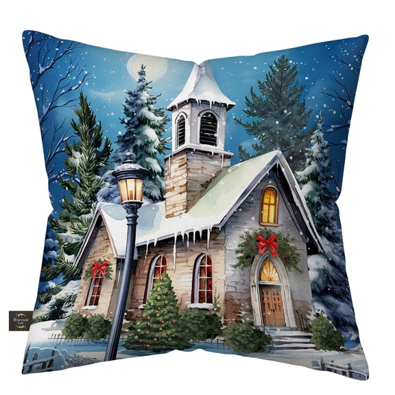 Briarwood Lane Winter Christmas Indoor/Outdoor Pillow 17x17 Holy Night For Christmas Pillow
