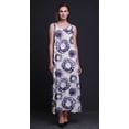 thumbnail image 4 of Bimba Robe Longue Maxi de Soirée pour Femmes en Rayonne Teinture sur Nœuds Imprimée, Dos Nu, à Bretelles Spaghetti - Grande, 4 of 5
