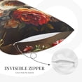 thumbnail image 3 of Naloa Rose Floral Skull Pillowcase, Throw Pillowcase, Wrinkle-Free, Stain-Resistant with Hidden Zipper for Bedroom Sofa-16"x24", 3 of 6