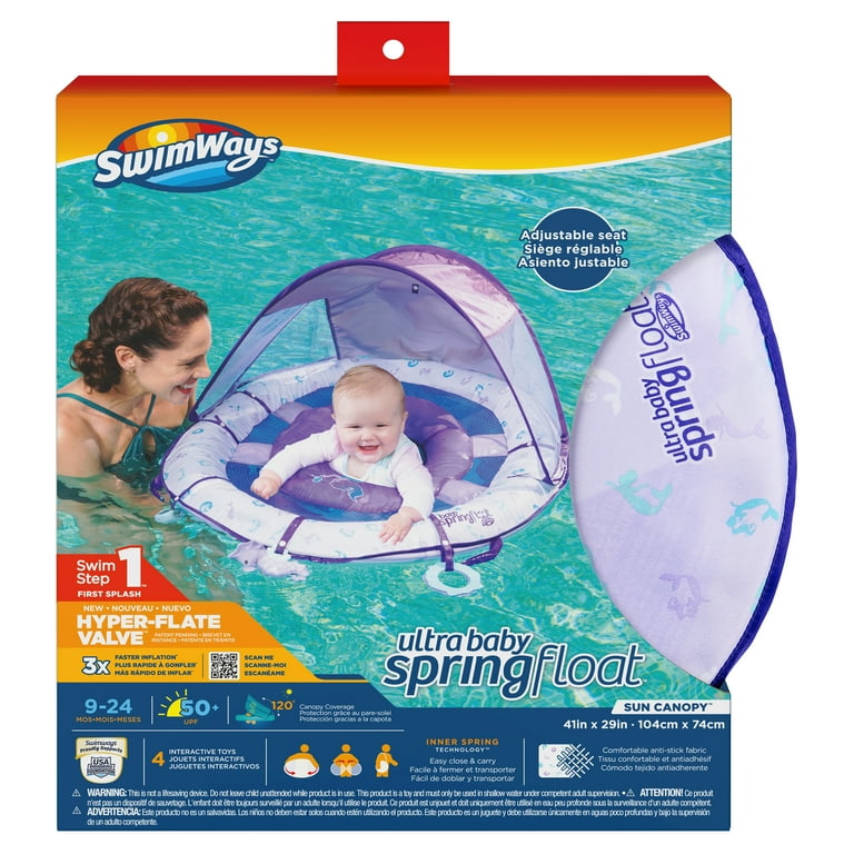 SwimWays Ultra Baby Pool Float, Inflatable Infant Swimming Ring