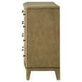 thumbnail image 4 of Heon Wide Dresser, 8 Drawers w Round Nickel Knobs, Natural Brown Pine, 4 of 5