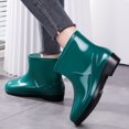 thumbnail image 6 of Women's Fashion Rain Boots Rubber Low Top Cut Short Tube Plastic Water Shoes with Non Slip Soles Warm Water Proof Rubber Boots Outdoor Work Shoes Lawn Care, 6 of 7