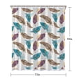 thumbnail image 5 of White Boho Tribal Feathers Pattern Shower Curtain 72"x84" ,Bathroom Decorative Shower Curtains Set with 12 Hooks,Modern Waterproof Washable Shower Curtain, 5 of 6