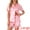 Pink, variant on DARING DIVA Satin Silky Pajamas Button Down 2 Pieces Sleepwear S Green