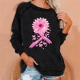 thumbnail image 5 of Uootdi Women's Breast Cancer Awareness Gift Long Sleeve Shirts Funny Pink Ribbon Heasrt Graphic Love Print Inspirational Tees F ashion Blouses, 5 of 6