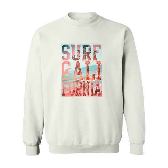 Surf Cali Design Sweatshirt Men -Image by Shutterstock, Male Large