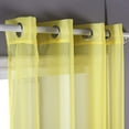 thumbnail image 2 of Decotex 2 Piece Sheer Voile Grommet Top Window Curtain Panel Drapes (54" X 84", Yellow), 2 of 2