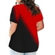 thumbnail image 3 of Plus Size Mujeres Blusas Cuello en V Casual Suelto Verano Blusa de Manga Corta para el Uso Diario Y Casual, 3 of 5