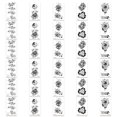 thumbnail image 1 of 30 hojas de tatuajes temporales para mujeres, pegatinas de tatuajes para niñas, tatuajes para adultos, tatuajes falsos para fiestas, 1 of 6