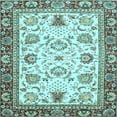 thumbnail image 1 of Ahgly Company Indoor Square Abstract Light Blue Modern Area Rugs, 7' Square, 1 of 4