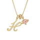 thumbnail image 1 of Collares colgantes con letras iniciales de 3 capas de oro un collar, 1 of 1