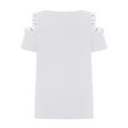 thumbnail image 7 of USSUMA Women Tops Dressy Casual Cold Shoulder Tops For Women Round-Neck Trendy Shirts Casual Summer Shirts Cute Lace Blouses T-Shirt Top Female Tops, 7 of 7
