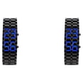 thumbnail image 3 of Reloj Bearachild LED Sin Rostro Digital Estilo Retro Mano Cadena Completa Luz Azul 2Conjunto, 3 of 6