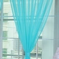 thumbnail image 3 of Inteprter Color sólido romántico boda organdí decoración de la casa puerta ventana tul gasa cortina transparente colorida Kits de decoración para fiestas azul eléctrico 100*270cm, 3 of 6