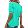 thumbnail image 7 of Womens V Neck T Shirts Lightweight Short Sleeve Tops Casual Basic Tees Trendy Summer Shirts, 7 of 7
